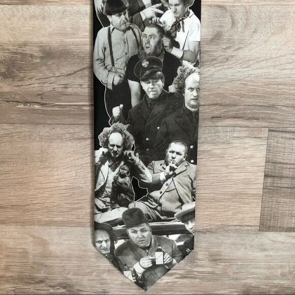 Vintage Ralph Marlin “Three Stooges Antics” Tie - Picture 1 of 6